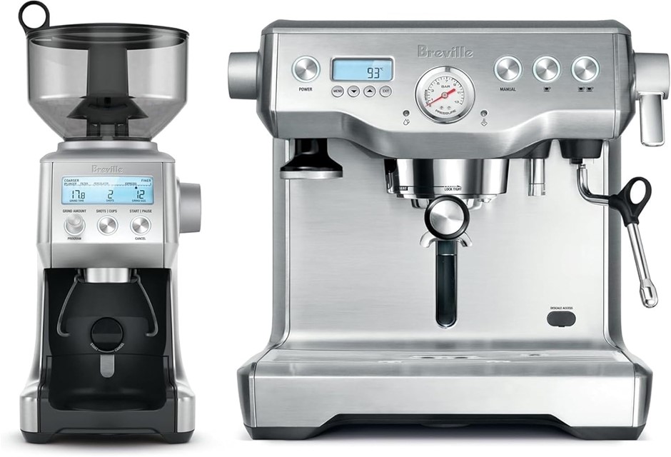BREVILLE Dynamic Duo Dual Boiler Coffee Machine With Smart Grinder Pro, Mod
