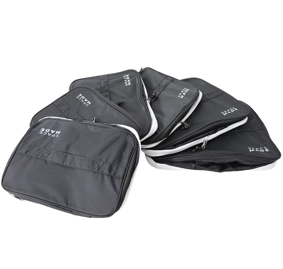 SPACEMADE Compression Travel Cube Set 6 Piece, Black