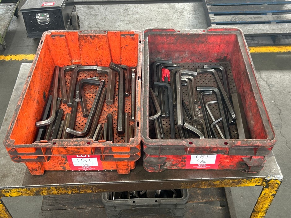 2x Crates of Assorted Allen Wrenches