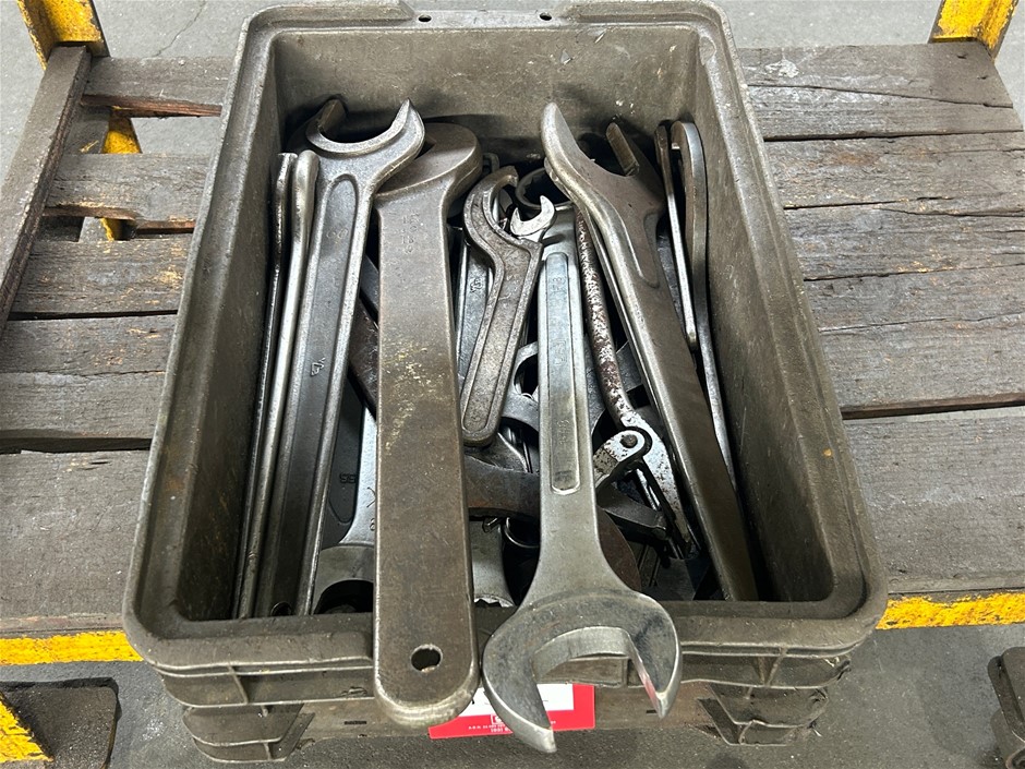 Crate of Assorted Wrenches