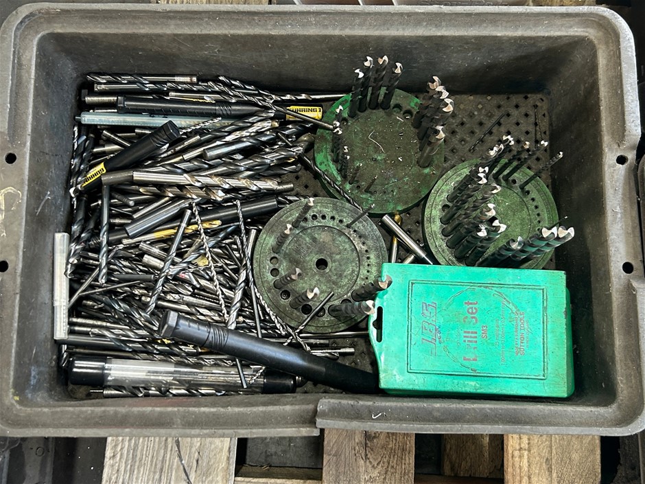 Crate of Assorted Drill Bits