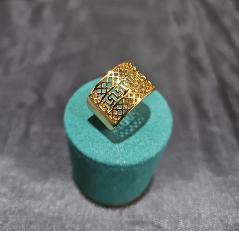 22K/Italy Yellow Gold Filled Ring -(stamped 22K/Italy)-Warranty Quality