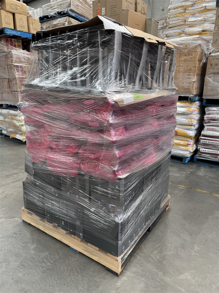 A pallet of 48 Dell SFF Computers, 8 assorted computers, 58 Dell 23" Screen