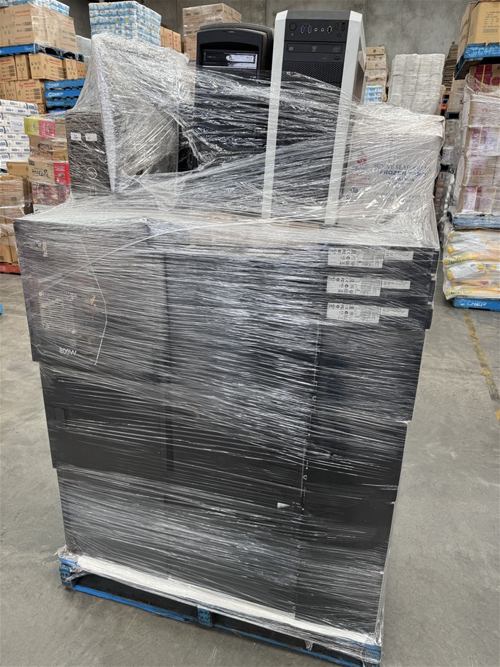 A pallet of approximately 40 HP Computers, 10 assorted computers, 2 boxes