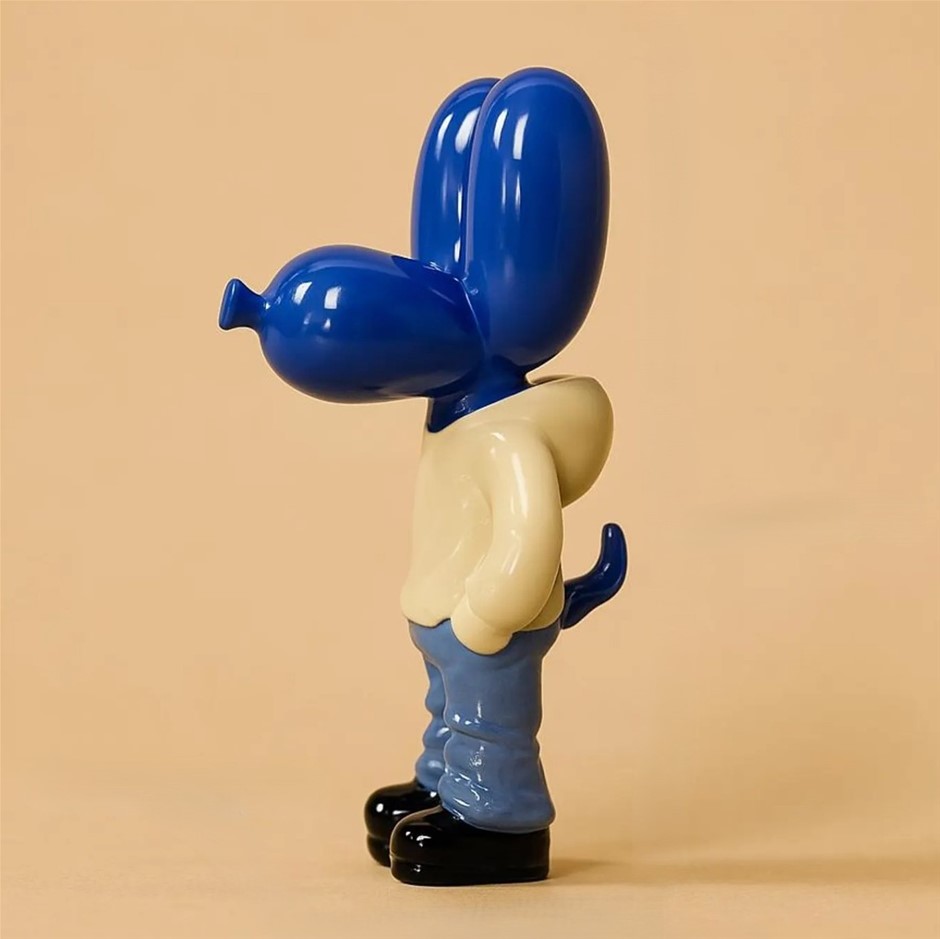 JEFF KOONS Inspired Sculpture "BALLOON DOG" Blue