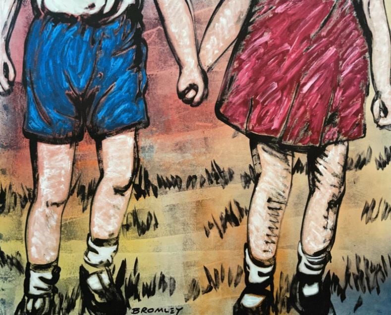 DAVID BROMLEY (1960 - ) - Hand In Hand 48cm x 60cm