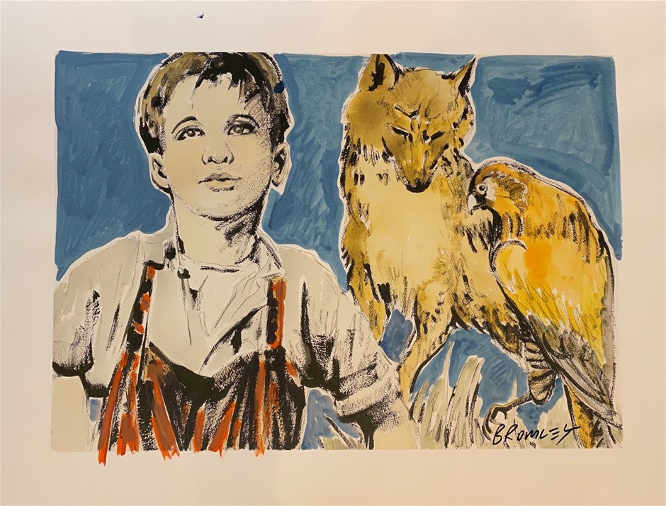 DAVID BROMLEY (1960 - ) Boy and Wolf
