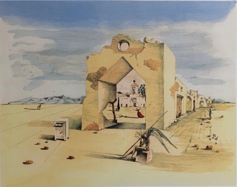 SALVADOR DALI (1904 - 1989) Paranoic Village