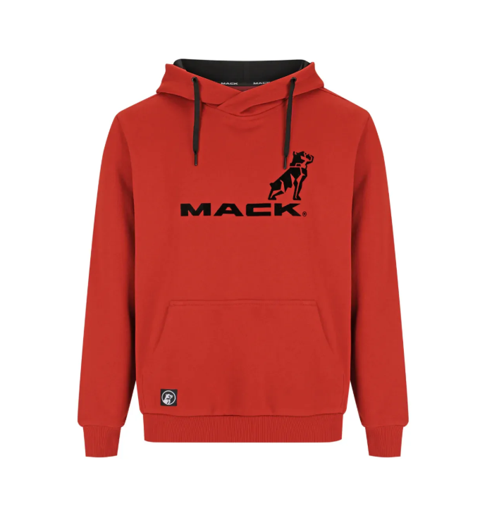 Mack Mens Classic Pullover Hoodie, Color Red. Size M.