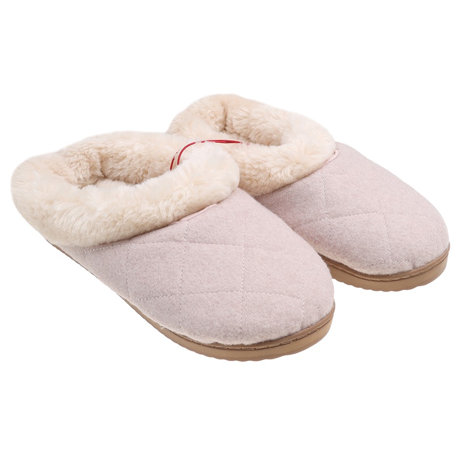 DEARFOAMS Women's Memory Foam Slippers, Size XL (11-12), Pale Mauve (Pink).