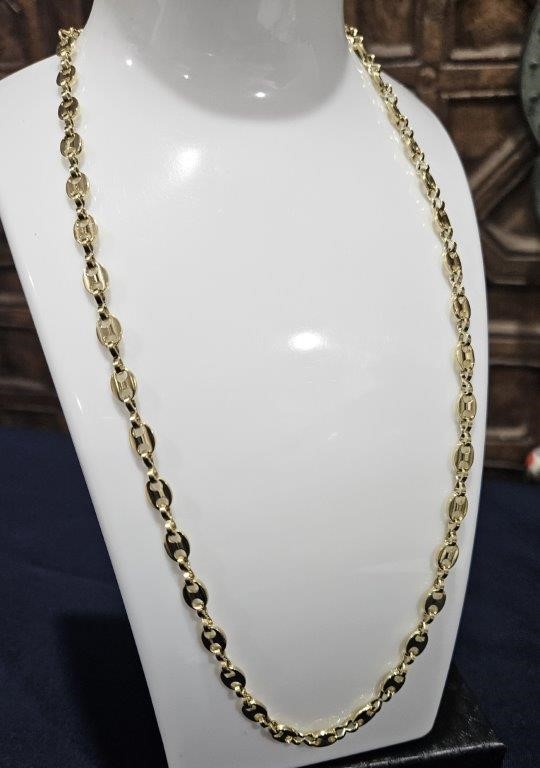 14K/Italy Stamped Yellow Gold Filled Cuban Chain -48cm-Bonus Gift