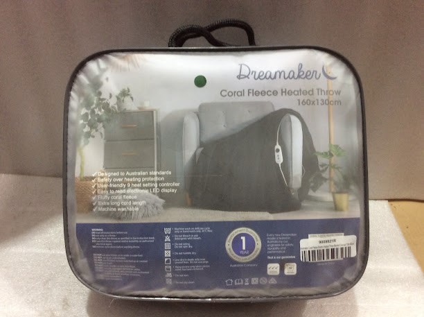 Dreamaker 9009821R Coral Fleece Heated Throw Blanket (160x130cm)