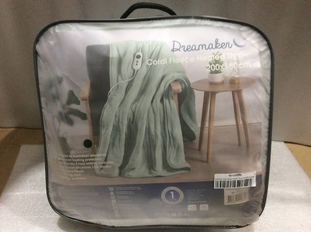 Dreamaker 9012083R Coral Fleece Heated Throw Blanket (200x180cm)