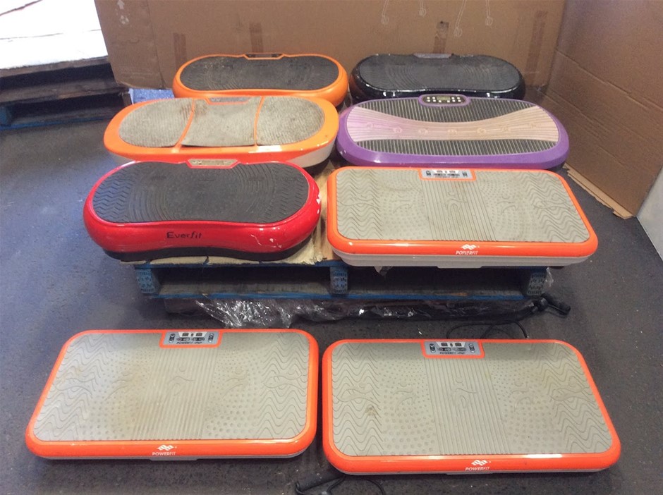 Powerfit Vibration Plate Trainer and Vibration Plate Trainer (Lot of 8)