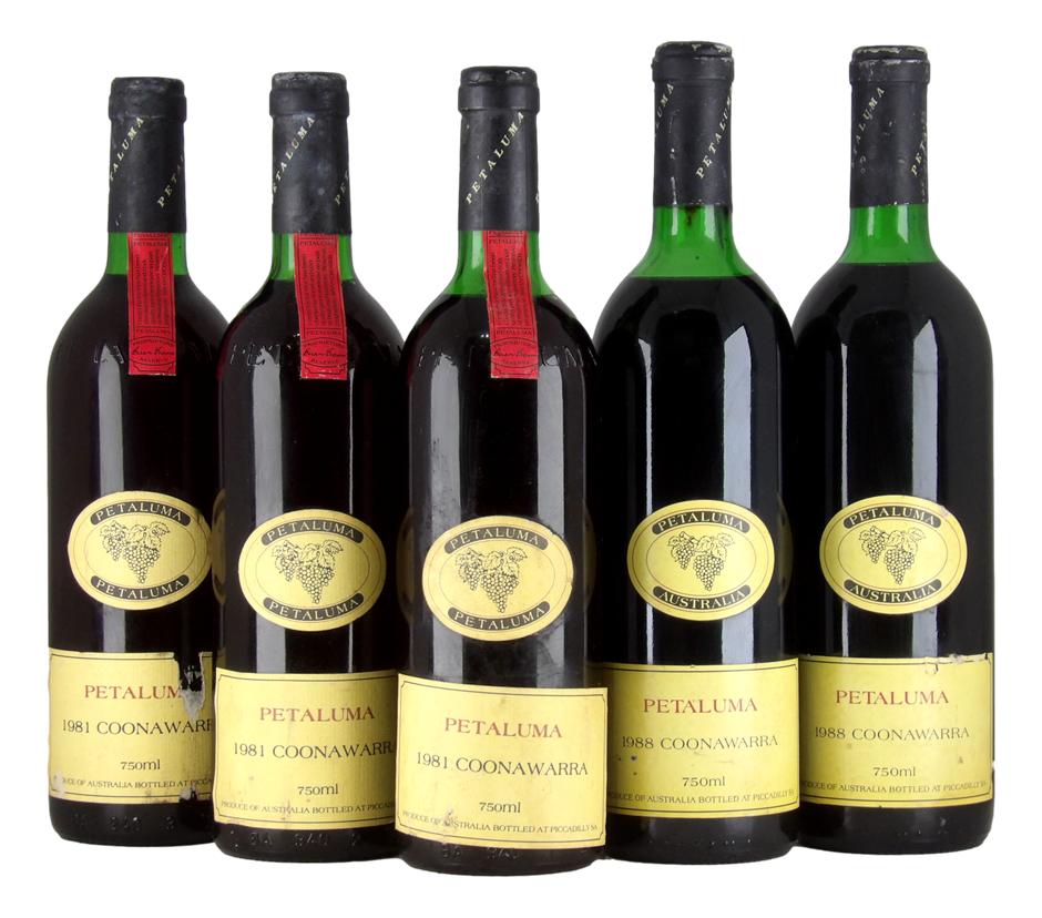 Petaluma Coonawarra 1981/1988 (5x 750mL)