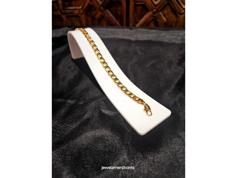 18KGF/Italy Stamped Yellow Gold Filled Bracelet -17.5cm-Bonus Gift