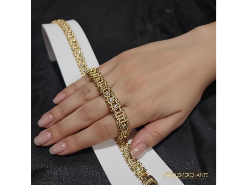 18K/Italy Gold Filled Bracelet -(stamped 18K/Italy)-Warranty Quality