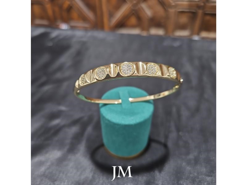 18K/Italy Gold Filled Bangle -(stamped 18K/Italy)-Warranty Quality