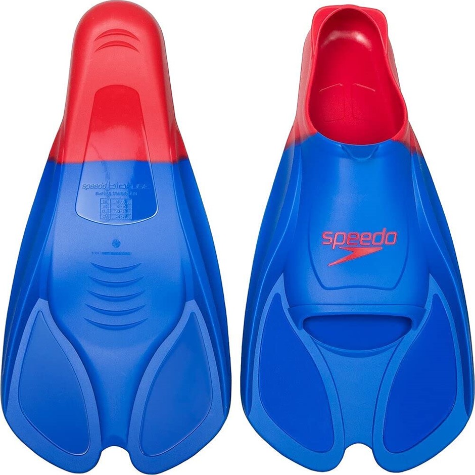 SPEEDO Biofuse Fin AU, Colour: Blue/RED, Size: 9-10 US. NB: Minor use.