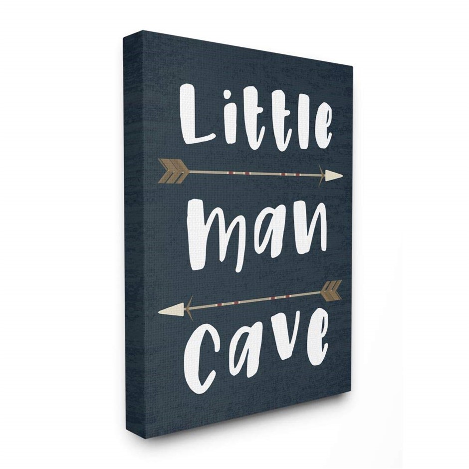 STUPELL INDUSTRIES Little Man Cave Arrows Oversized Stretched Canvas Wall A