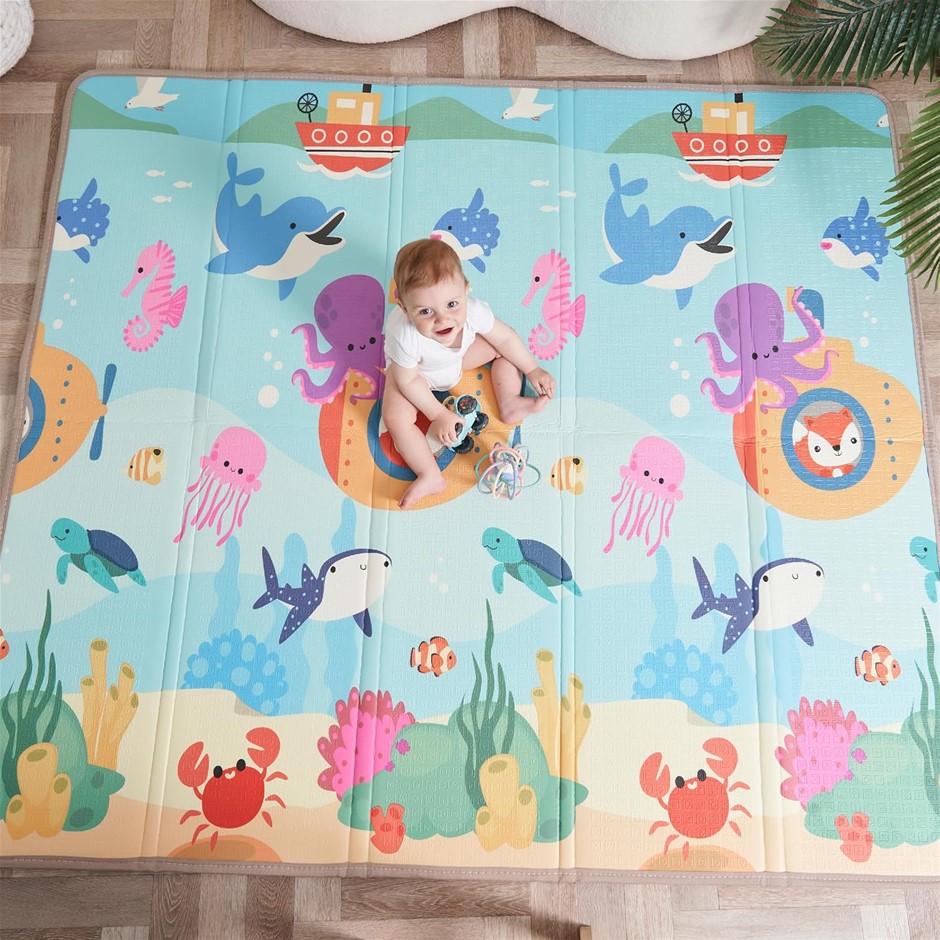 SUPERBE BEBE XXL Play Mat for Baby Children 180 x 200 x 1.5 cm. NB: Slightl