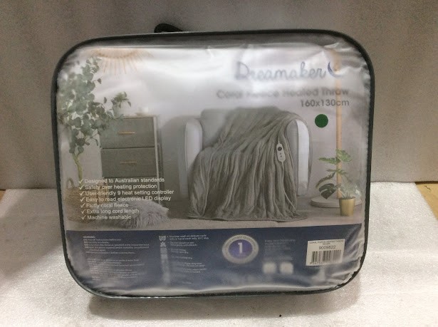 Dreamaker 9009822 Coral Fleece Heated Throw Blanket (160x130cm)