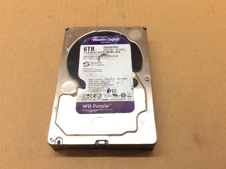 Western Digital WD Purple 6TB Surveillance Hard Drive (WD60PURZ)