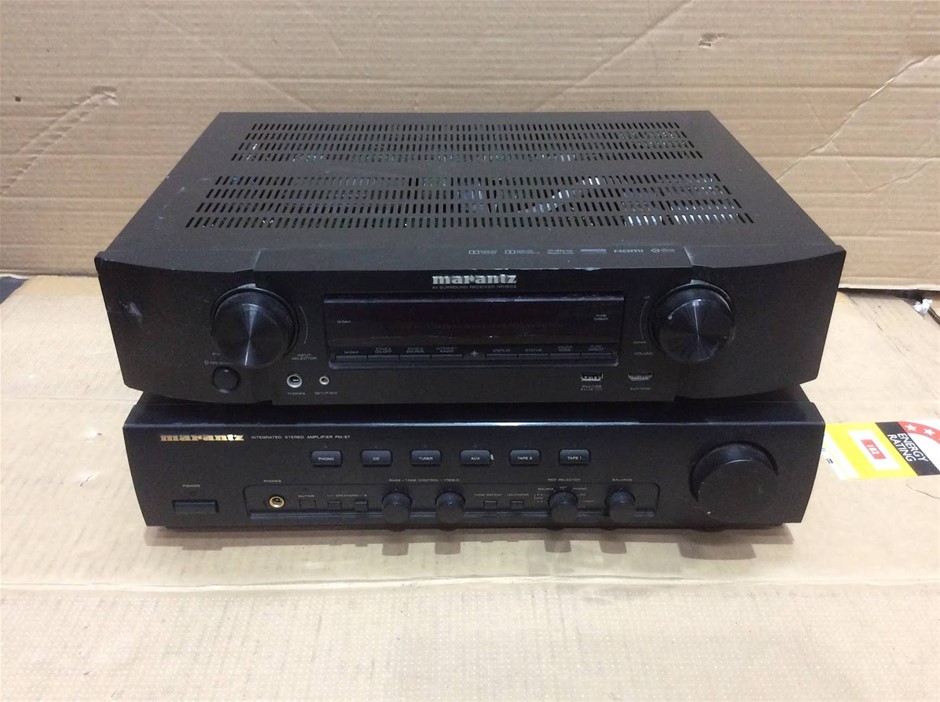 Marantz NR1603 AV Surround Receiver&PM-57 Integrated Stereo (Lot of 2)