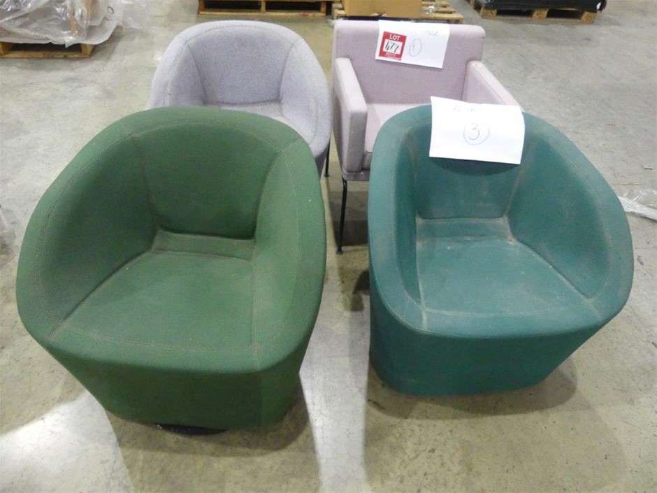 Schiavello Club Style Lounge Chairs (Unused)Assorted