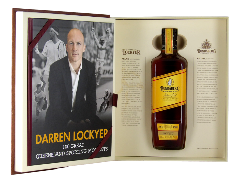 Bundaberg Darren Lockyer 100 Great Qld Sporting Moments Gift Pack (1x700mL)