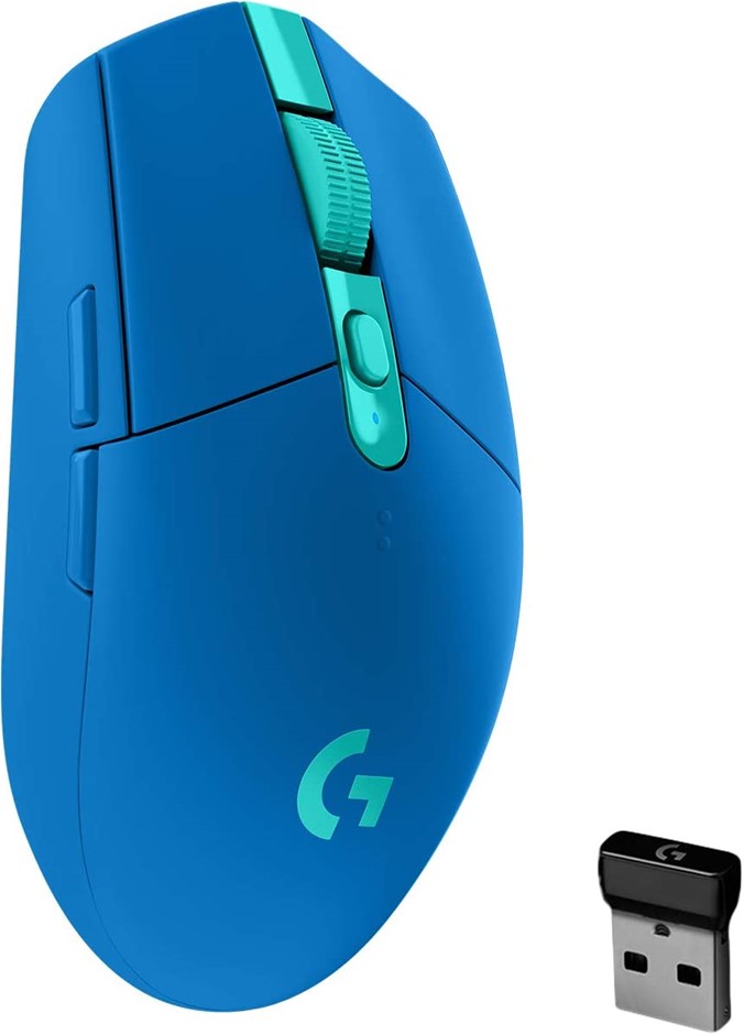 LOGITECH G G305 Lightspeed Wireless Gaming Mouse, Blue. NB: Minor Use, no b