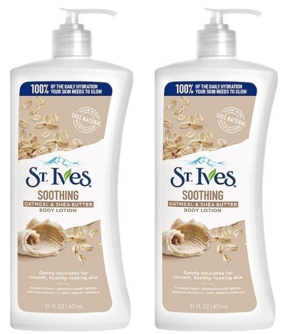 0036-3140674 · 2x St. Ives Soothing Oatmeal & Shea Butter Body Lotion, 621ml. Brand new!