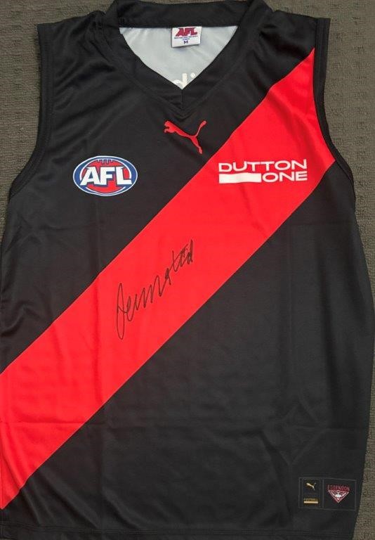 JAMES HIRD SIGNED ESSENDON GUERNSEY