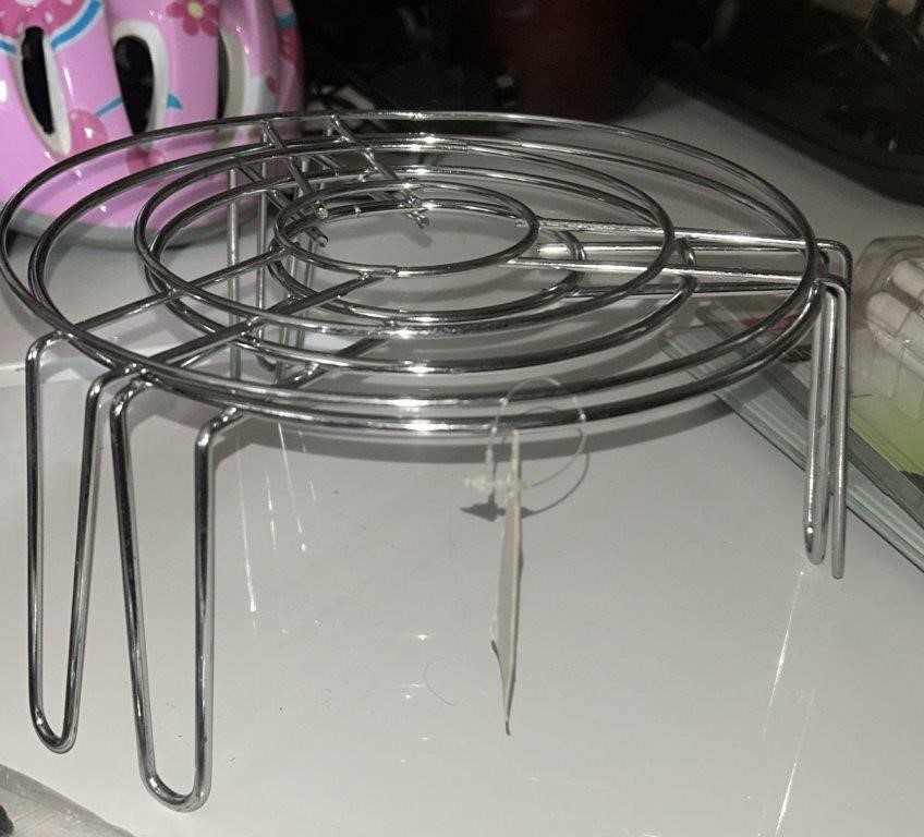 2x Stainless Steel Steamer Cooling Rack