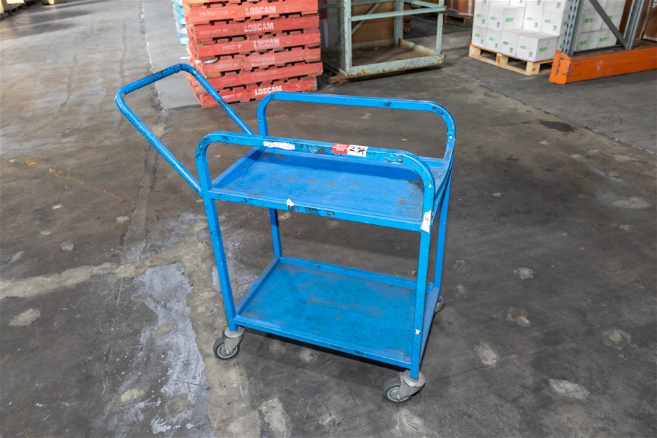 Mobile 2 Tier Bin Tub Trolley