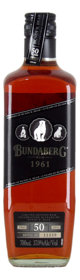 Bundaberg 1961 3 Bear Label 50th Anniversary Rum (1x 700mL) Qld.