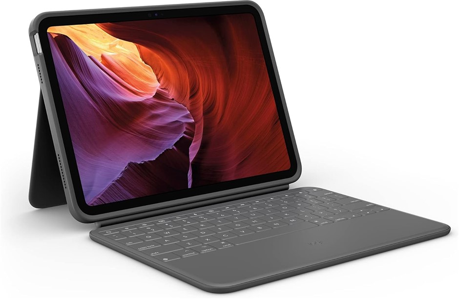 LOGITECH Rugged Folio Keyboard Case for iPad (10th gen & A16) with Smart Co