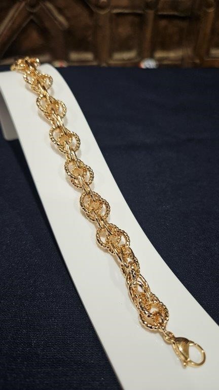925 Sterling Silver Marquise Cut Tennis Bracelet Simulated Diamonds