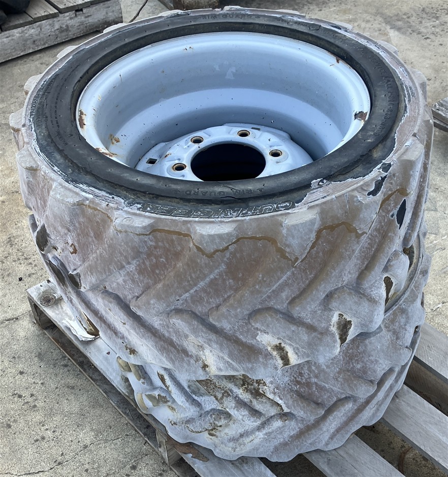 Outrigger Unknown Size 2x Used Non-Marking Access Tyres & Rims - Derrimut