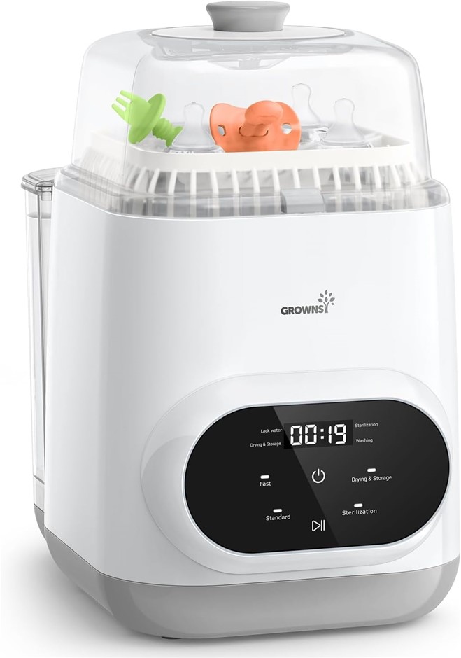 Grownsy EaseClean Bottle Washer Pro | All-in-One Bottle Washer and Steriliz