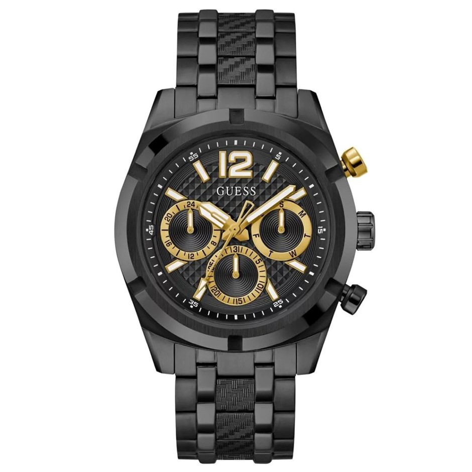 GUESS Men's Resistance Black Link Watch, GW0714G4. RRP: $245.
