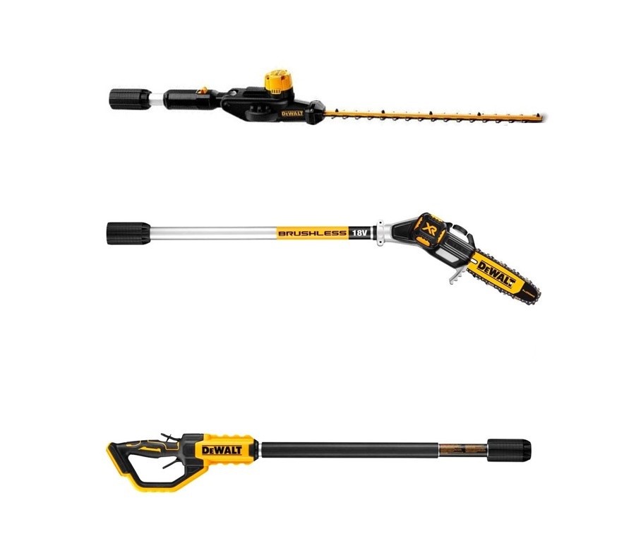 DeWALT 18V 2-in-1 XR Li-ion Cordless Brushless 200mm Pole Saw & 550mm Pole