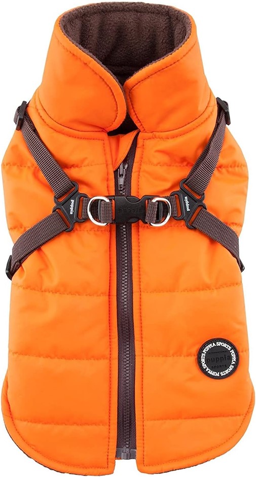 Puppia Mountaineer Winter Dog Coat with Integrated Harness No Pull Cold Wea