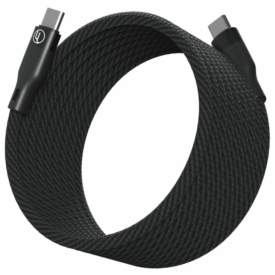 LOOPLOOP Magnetic USB Cable 3-Piece, Black. N.B: Damaged packaging.