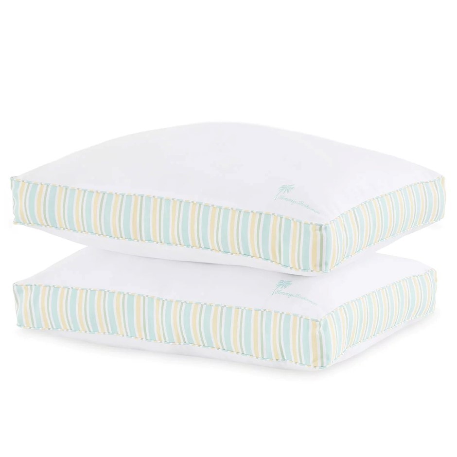 TOMMY BAHAMA 2pk Colossal Pillow, Yellow Green.