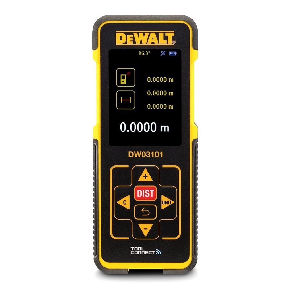 DeWALT 100M Tool Connect Laser Distance Measurer. NB: Minor use & Not in Or