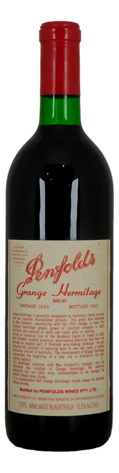 Penfolds Bin 95 Grange Hermitage 1989 (1x 750mL), SA.