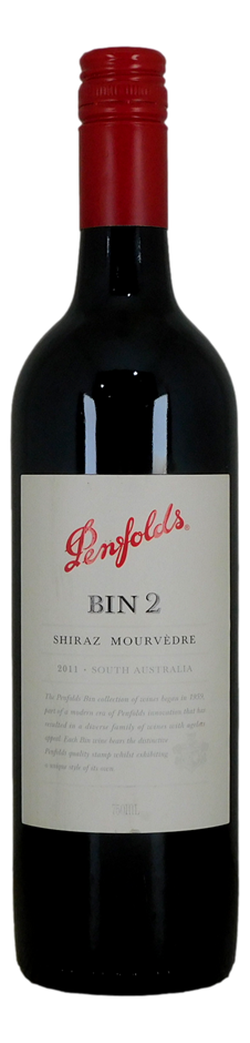 Penfolds Bin 2 2011 (1x 750mL), SA.