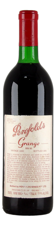 Penfolds Bin 95 Grange 1990 (1x 750mL), SA.