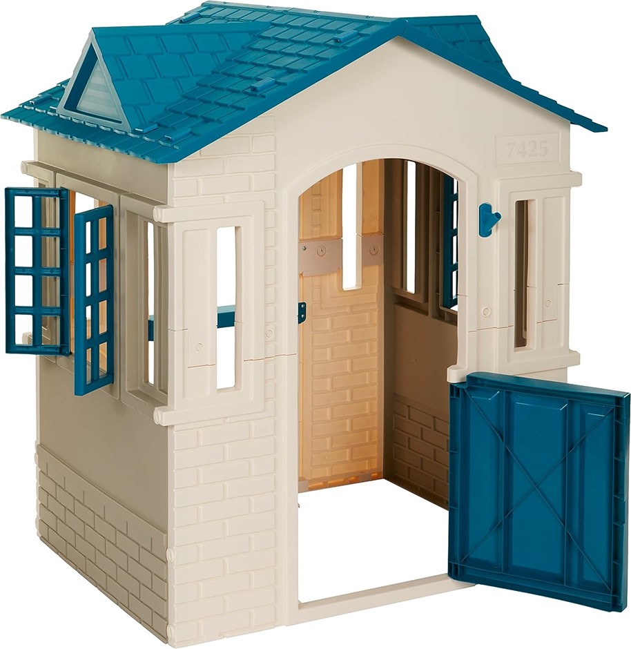 LITTLE TIKES Small Cape Cottage Refresh Playhouse, Blue. NB: Minor Use.